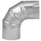 Imperial Mfg Imperial 3 in. D X 3 in. D Adjustable 90 deg Galvanized Steel Furnace Pipe Elbow GV0282-C - alternate 4